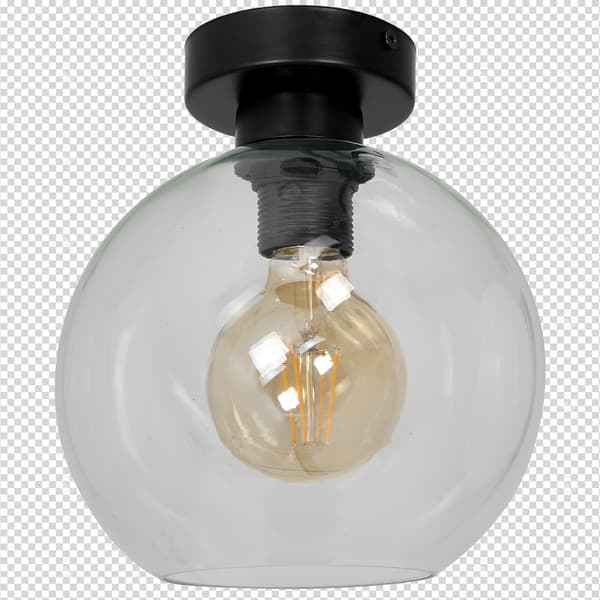TAKLAMPA SOFIA 1 E27 SVART MILAGRO MLP6573