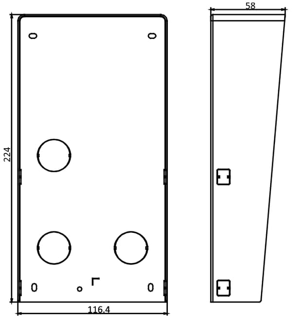 Hikvision DS-KABD8003-RS2 väggmonteringshus