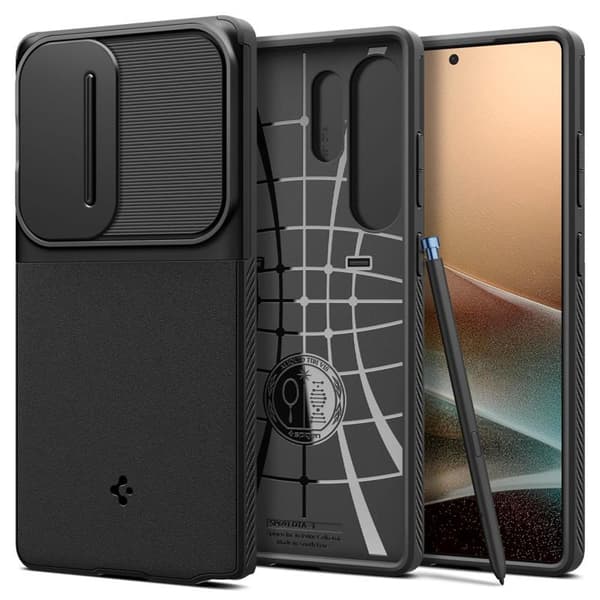 Spigen Optik Armor - Etui til Samsung Galaxy S25 Ultra (Sort)