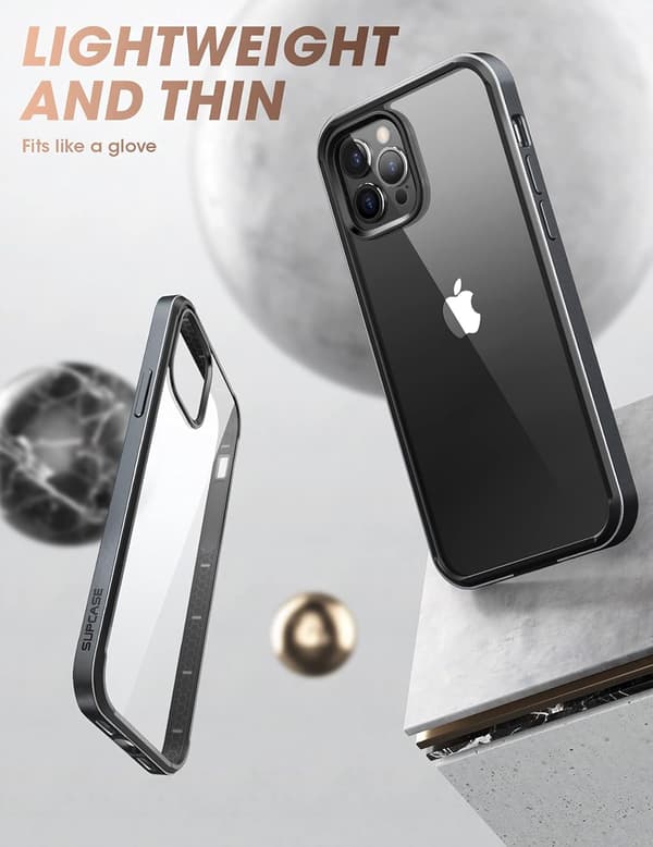 LÄPINÄKYVÄ MUSTA SUOJA IPHONE 13 PRO MAX 6.7':LLE