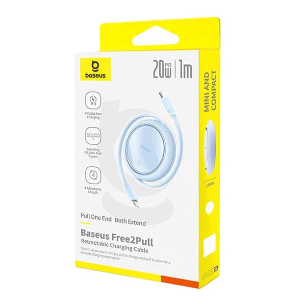 Baseus Free2Pull USB-C till iPhone 20W 1m USB-kabel (blå)