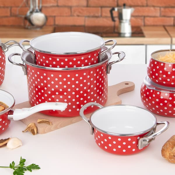 Emaljerad kastrull TECKA 14 cm, 650 ml