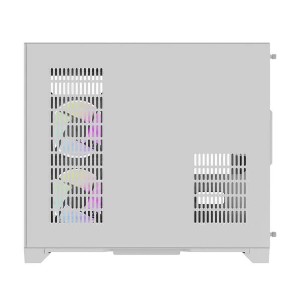 Darflash FT418 datorchassi + 6 aRGB-fläktar (vit)