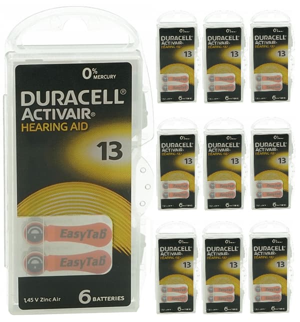 DURACELL DA13 ACTIVAIR hörapparatbatterier 60 st