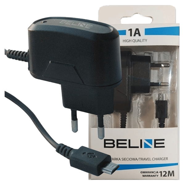 Beline MicroUSB 1A Laturi Musta