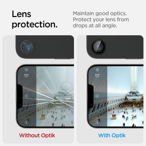 SPIGEN OPTIK PRO GLAS.TR EZ FIT KAMERASKYDD 2-PACK IPHONE 16E SVART