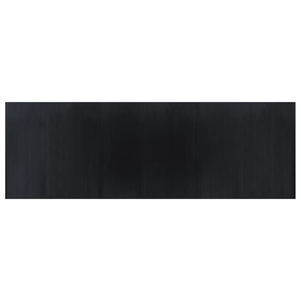 vidaXL Suorakulmainen matto, musta, 100x300 cm, bambu