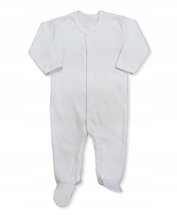 ROCKET pyjamas med dragkedja 62, slät VIT