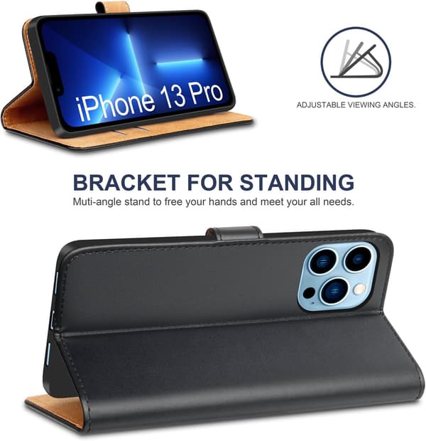 IPHONE 13 PRO -KUORI TAITETTAVA MUSTA