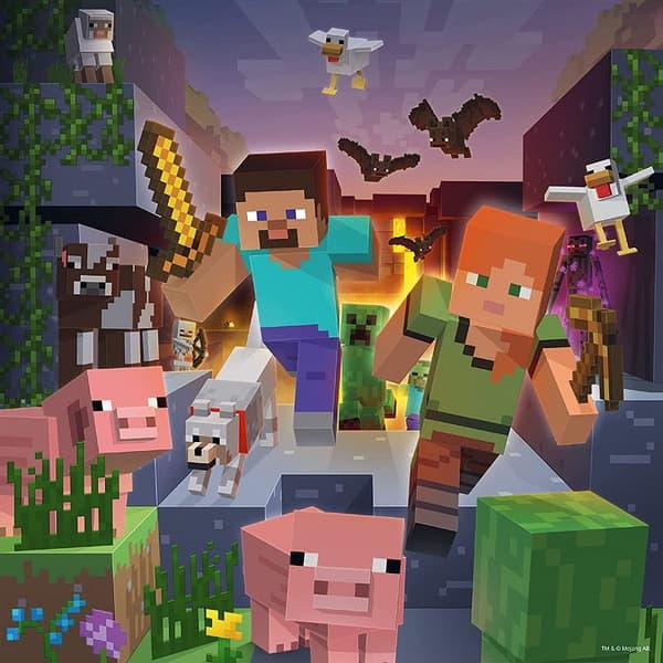 Ravensburger - Minecraft-palapeli 3x49 palaa. 05621