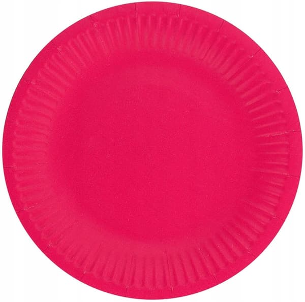 Lyserøde paptallerkener 18 cm 6 stk.