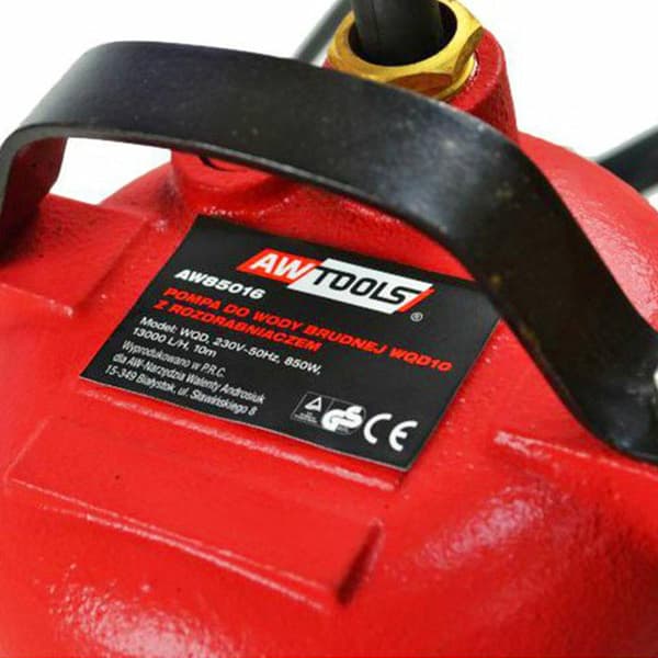 AWTOOLS 850W smutsvattenpump med kvarn och flottör