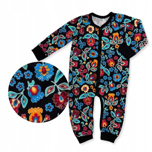 RAMPERS 80 knappet romper romper uden fødder pyjamas rompers FOLK sort