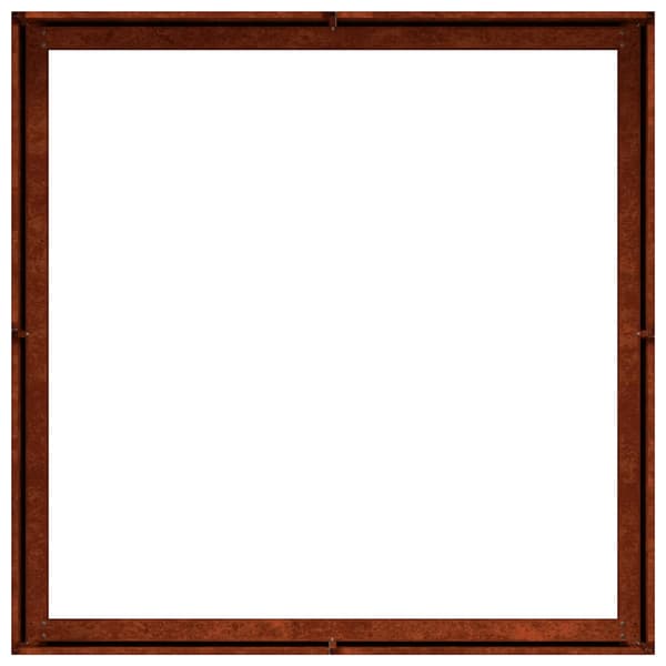vidaXL rusten urtepotte 100x100x30 cm rustfrit stål