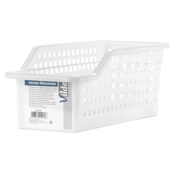 Organizer för kylskåp vit 34,5x13x11,5 cm