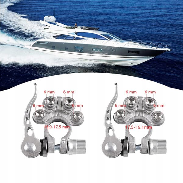 2x nopea akunliitin 6V/12V/24V plus miinus