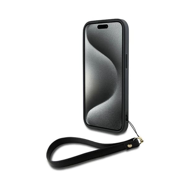 DKNY-ranneke Stock Logolla - iPhone 15 Plus -kotelo (musta)
