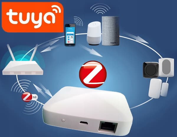 TUYA Smart ZigBee stikkontakt + RTX glasramme hvid