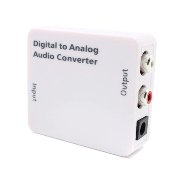 Optisk lydkonverter Koaksial TOSLINK - RCA 2x Chinch analog