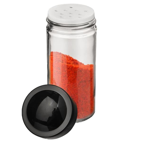 Krydderibeholder med si glas sort 100 ml