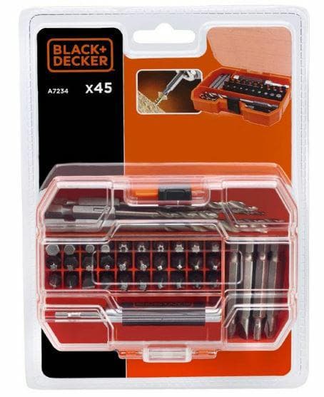 BLACK + DECKER TILLBEHÖRSSET BORRSPETSAR 45 ST.