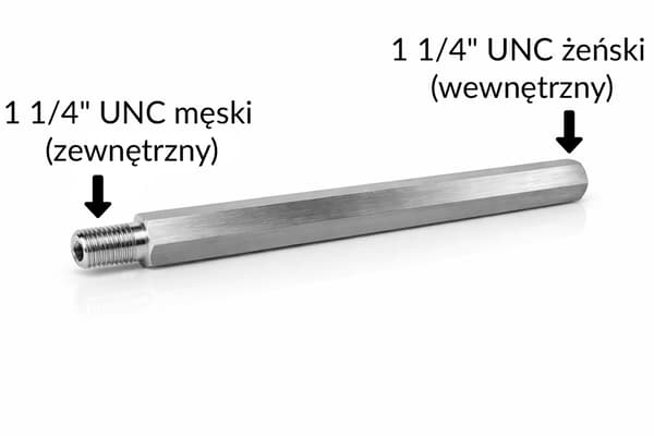 Aluminiumsforlænger til kronbor 1 1/4" UNC 50cm Titanium