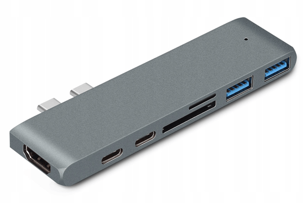 USB-C-adapter med Thunderbolt och HDMI-hubb för MacBook Pro Air