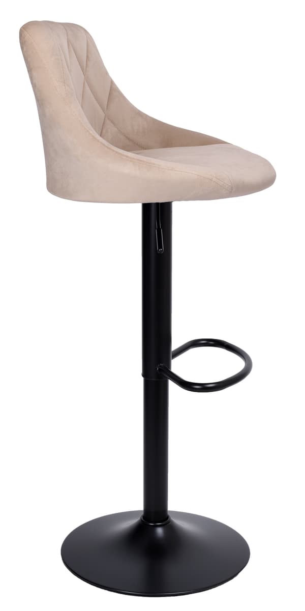 Cydro musta beige samettinen baarijakkara