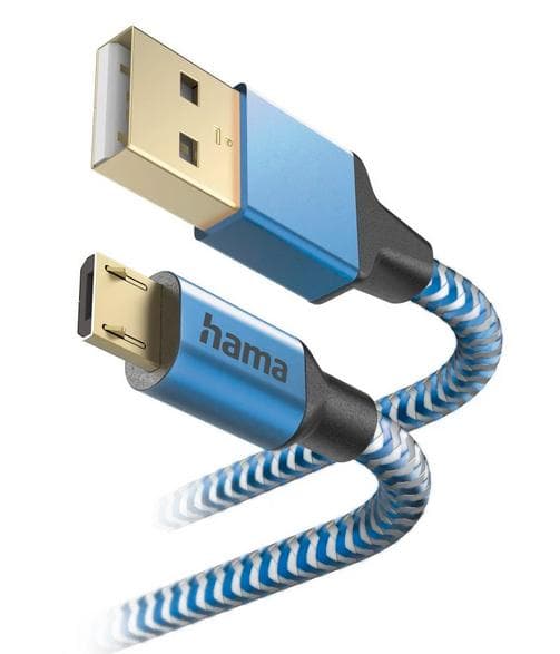 HAMA USB-A micro-USB-kabel - 1,5m Blå
