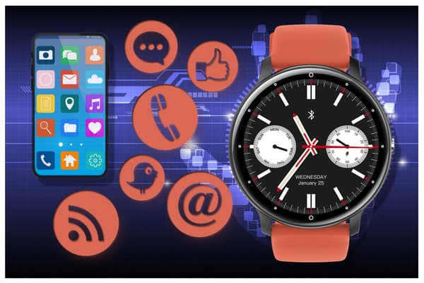 SMARTKLOCKA UNISEX GRAVITY GT1-3 PRO - BLUETOOTH-SAMTAL, EXTRA ARMBAND (sg027c)