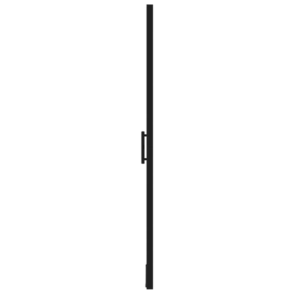 vidaXL brusedør, hærdet glas, 100x178 cm, sort