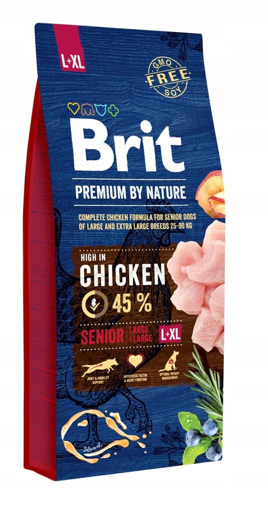 Brit Premium By Nature Senior Torrfoder för Hundar L XL 15 kg