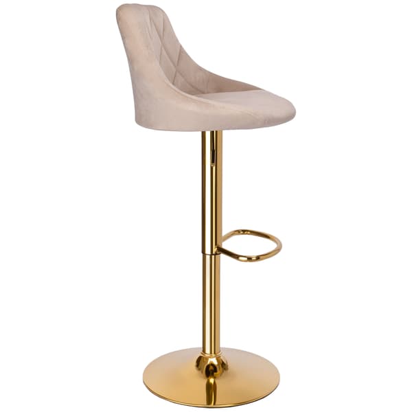 Cydro Barstol i guldbeige fløjl