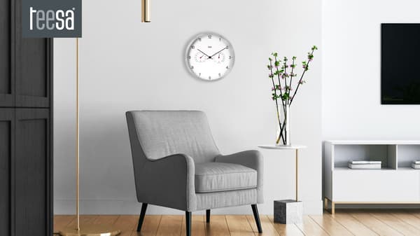 Vægur 30 cm med termometer og hygrometer