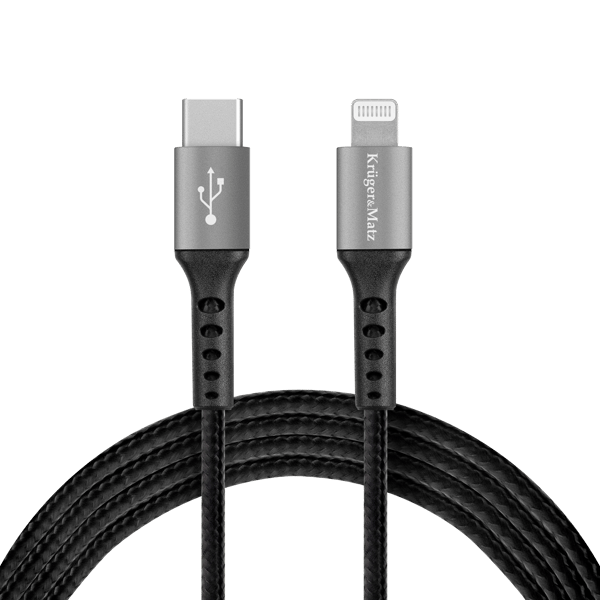 KrugerMatz USB-C til Lightning kabel MFI iPhone 1m 15W