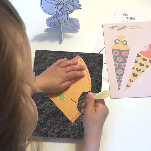 FILTKIT TIL BØRN GØR-DET-SELV HÅNDVÆRK 3x 25x20cm + 3 nåle