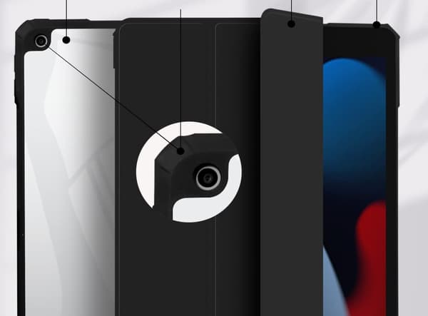 Gennemsigtigt pennfodral til Apple iPad 10.2 7 8 9 generation