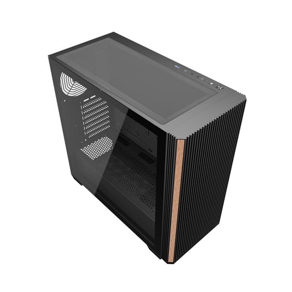darkflash DS900WS ATX blæserløs computerkasse (sort)