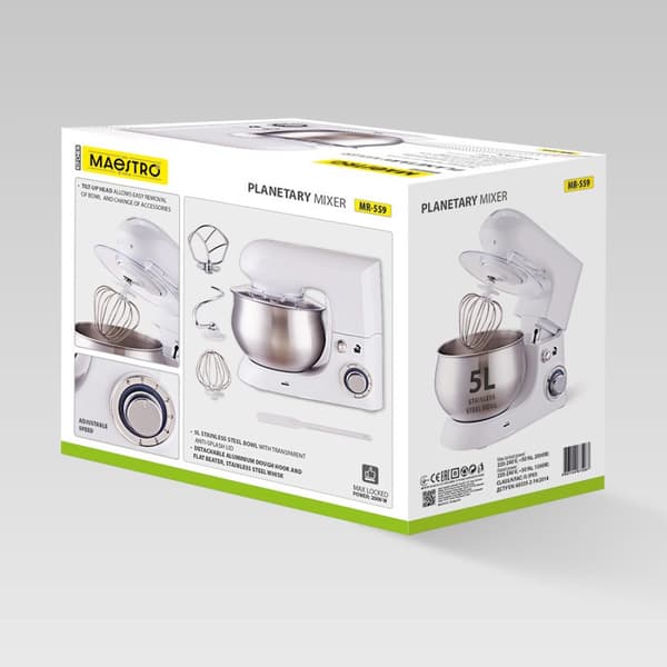 Maestro MR-559 Planetblandare, 5,0 l, 2000 W, Vit