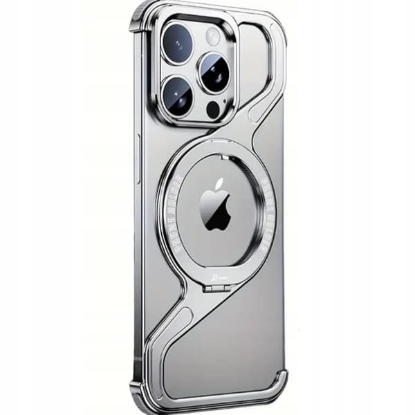 Cover til iPhone 15 PRO Pansret Magsafe Metal Case Titanium Holder