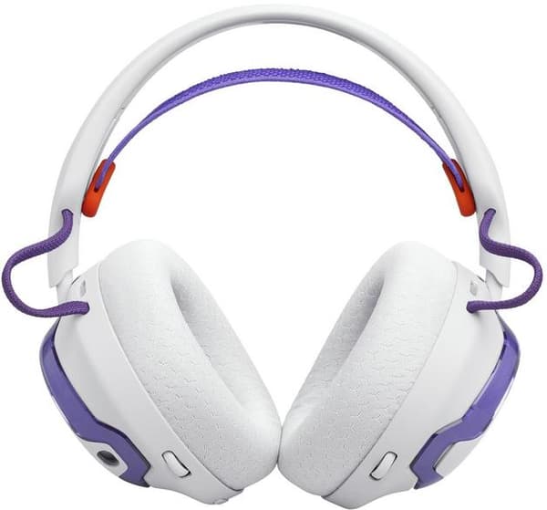 JBL Quantum 650 trådløse gaminghovedtelefoner hvide og lilla