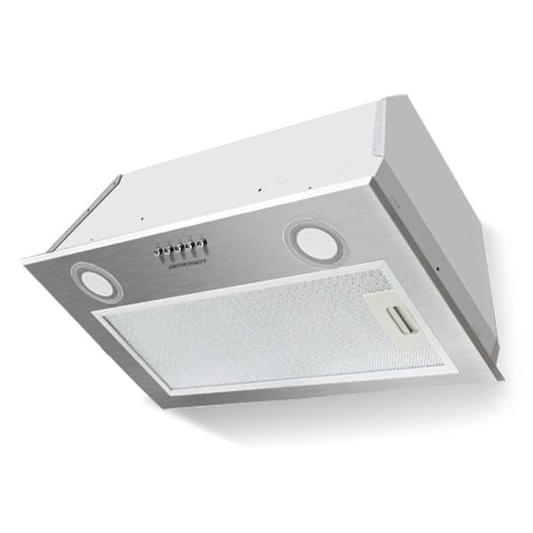 INBYGGD KÖKSFLÄKTA 60 cm INOX LED BERDSEN