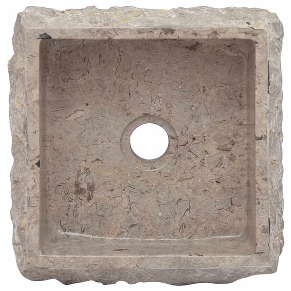 vidaXL håndvask, grå, 30x30x13 cm, marmor