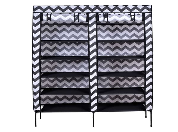 Gabi textil skoskåp - zebra