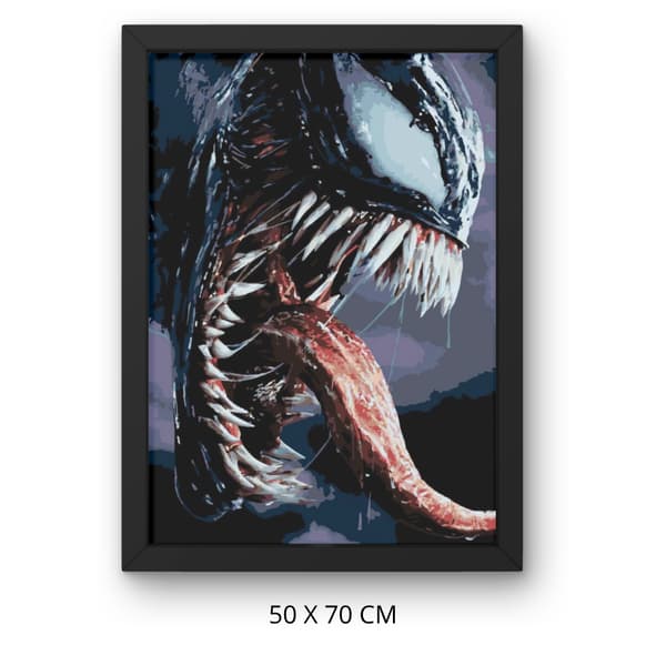 Mal efter nummer billede med ramme Venom Marvel 50x70 cm