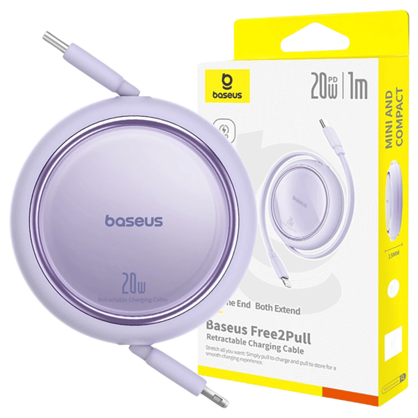 Baseus Free2Pull USB-C til iPhone 20W 1m USB-kabel (lilla)