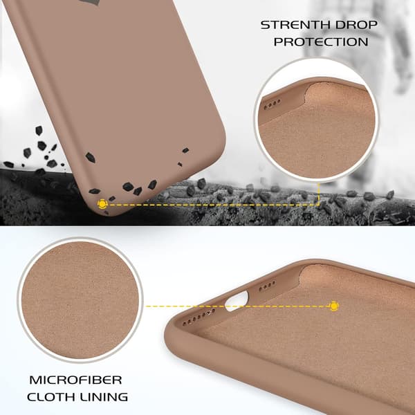 FODRAL TILL APPLE IPHONE 11 PRO MAX BRUN SILIKONBAKSIDA