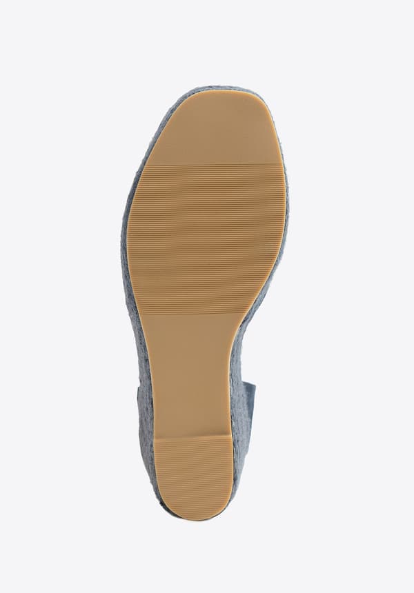 Wittchen Dame Kilehæl Espadrilles med Bindebånd, Marineblå, Syntetisk Materiale