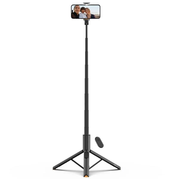 Selfiekeppi Tech-Protect L09S jalustalla - musta