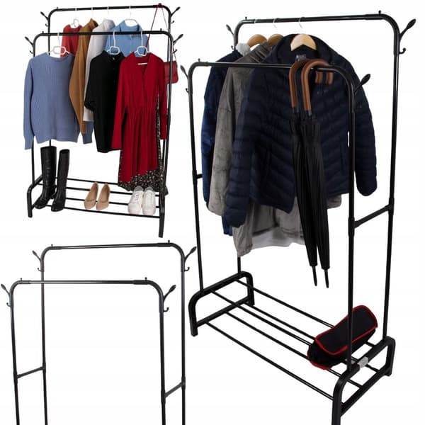 Dobbelt sort tøjhanger (12)